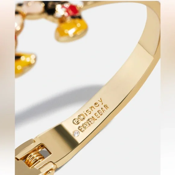 NWT Bauble Bar Disney Mickey & Minnie Mouse Kissing Cuff Bracelet - Picture 4 of 9